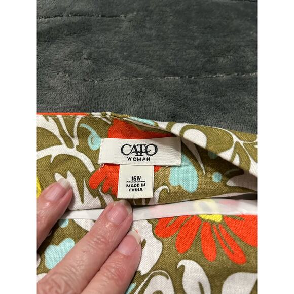 Cato women’s floral linen skirt, size 16w - Picture 10 of 10